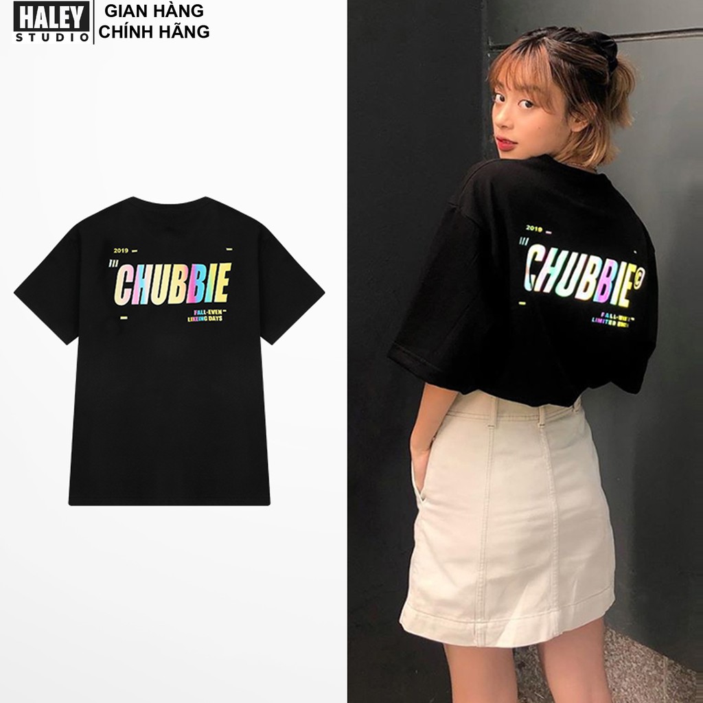 Áo Thun Unisex Form Rộng Nam Nữ Phản Quang Chubbie .phong cách Hàn Quốc CTN151 Haley