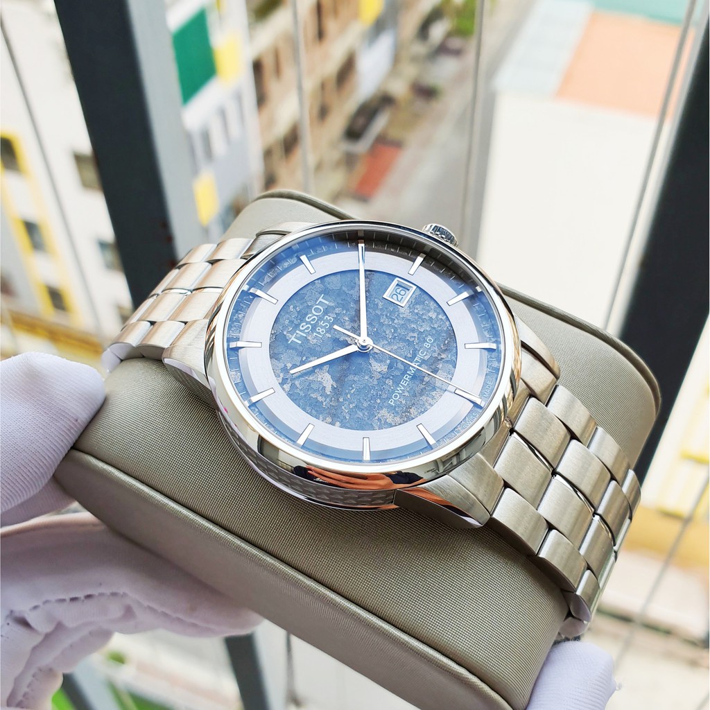 Đồng hồ Nam chính hãng Tissot 1853 Luxury Powermatic 80 T086.407.11.061.10 Size 41,Lịch ngày-Máy cơ tự động-Dây kim loại