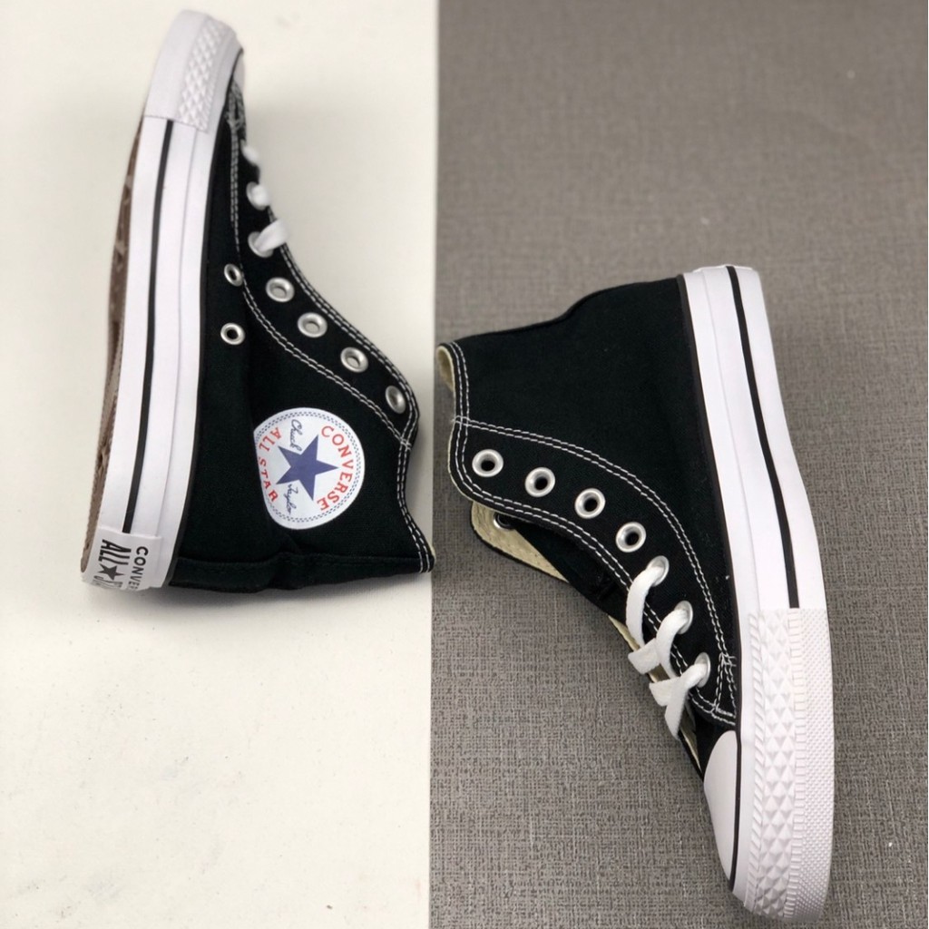 Giày Thể Thao Converse Allstar Cổ Cao Phối Màu Trắng Đen Kiểu Việt Nam Cá Tính