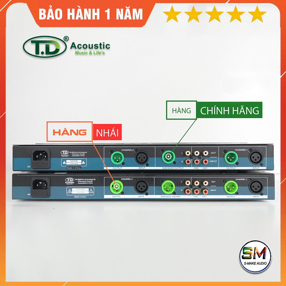 Nâng tiếng karaoke TD Acoustic CB800 Ultra - tăng bass treb khuếch đại bộ dàn karaoke - smake audio