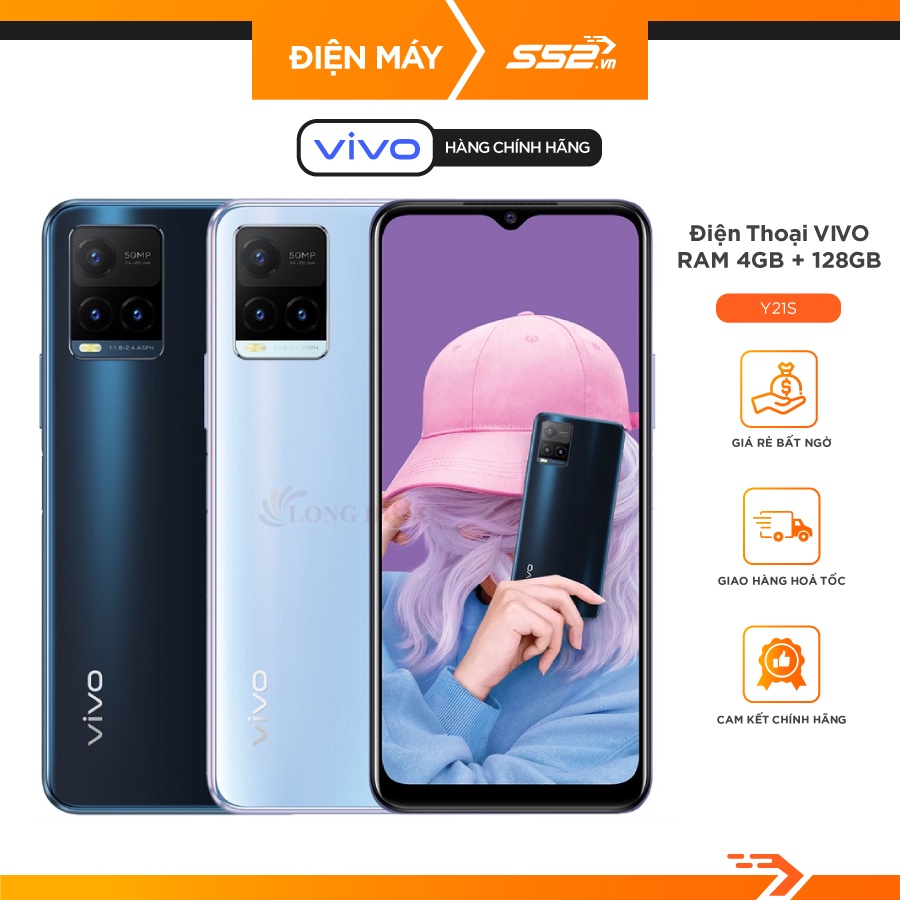 Điện Thoại Vivo Y21s RAM 4GB + 128GB - Điện Thoại Giá Rẻ, Hàng Mới, Bảo Hành Chính Hãng