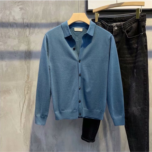 Áo khoác cổ bẻ màu trơn thời trang Hàn Quốc cho nam  Simple Fashion áo khoác nam đẹp Retro Bigsize áo sơ mi nam hàn quốc áo dài tay from rộng thời trang nam