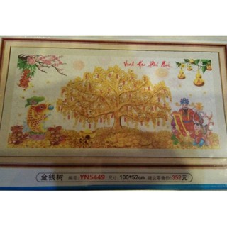 Tranh đính đá Tài Lộc Cây Tiên ms 5449 (chưa đính)