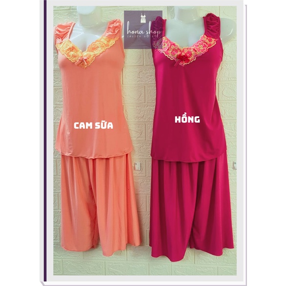 Đồ Bộ Ngủ Thun Lạnh QUẦN LỬNG - DÂY NHŨNG <70KG | BigBuy360 - bigbuy360.vn