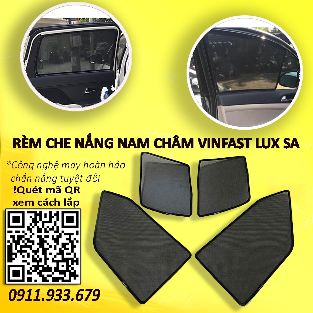 🔥HCM- Rèm che nắng nam châm xe Vinfast LUX SA-bộ 4 tấm có khay rèm