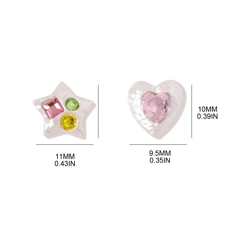 Set 10 Hạt Cườm 3D Nhiều Màu Sắc Trang Trí Móng Nghệ Thuật DIY