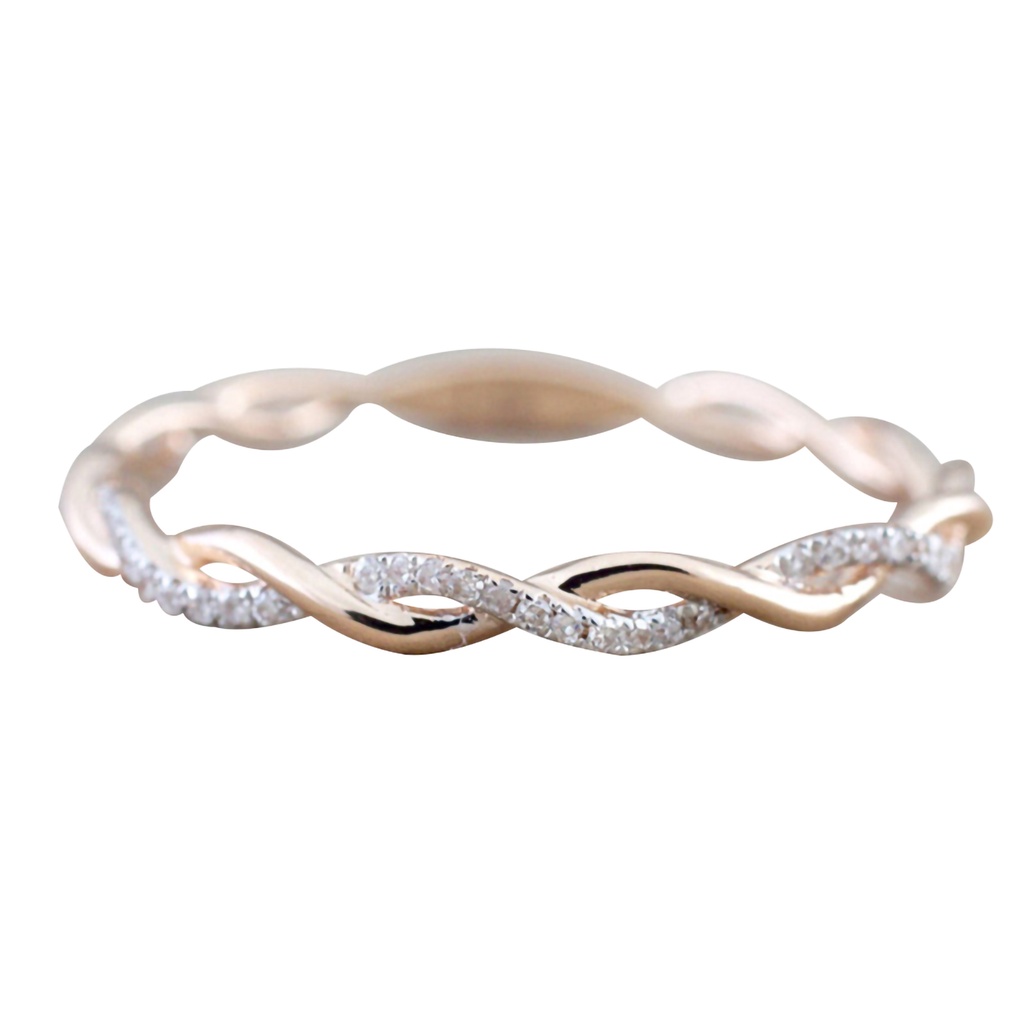 Nhẫn đeo tay kim loại đính đá thời trang cho nữ