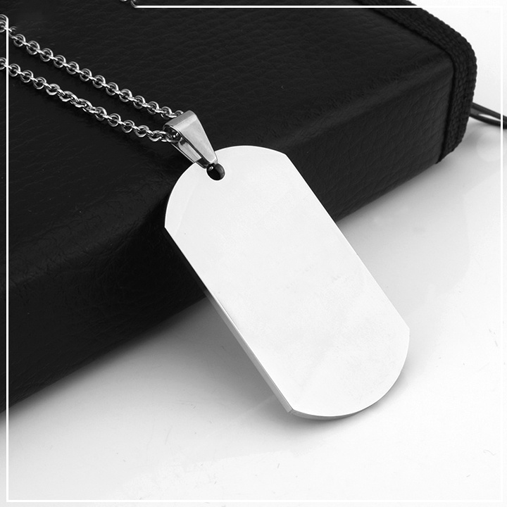 Combo 10 mặt thẻ bài inox cao cấp không đen không gỉ kích thước 2.8*5cm chuẩn dùng để khắc tên