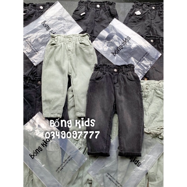 Quần Jean Bé Gái Cạp Chun PaperBag ZR