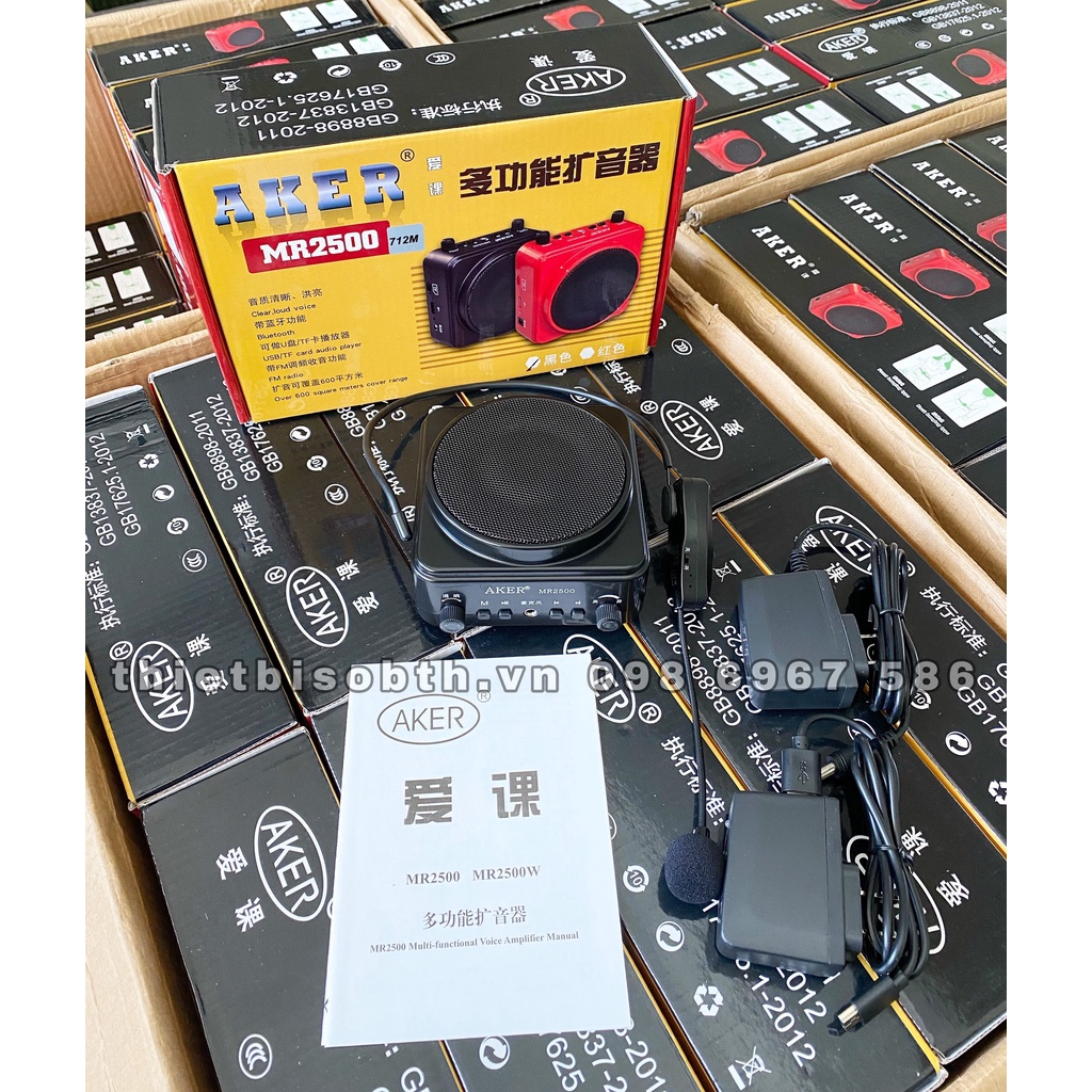 Loa trợ giảng không dây AKER MR2500 Pin lâu, Sóng bắt xa.