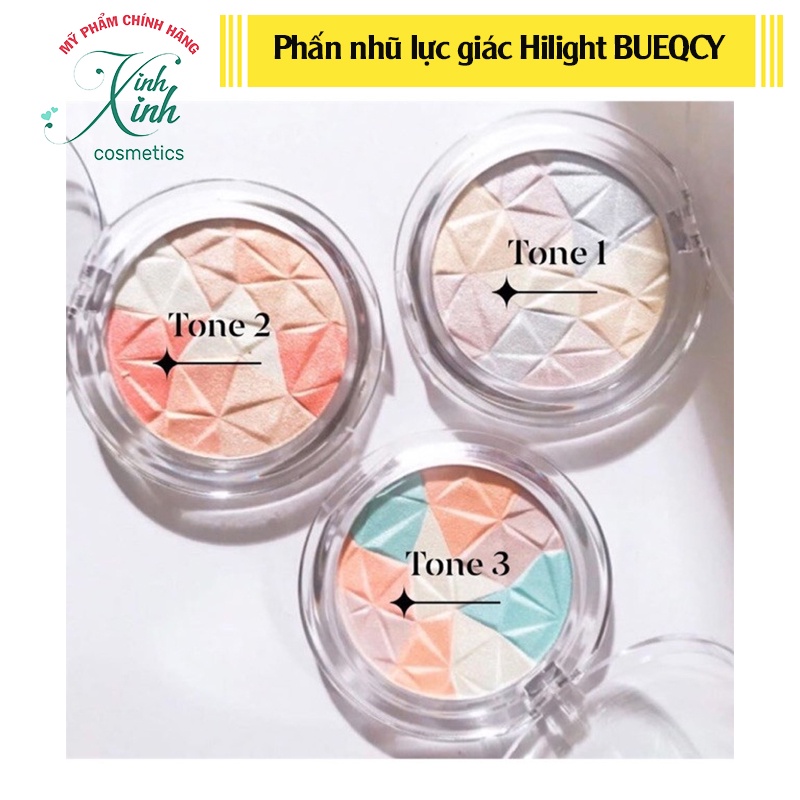Phấn Nhũ Lục Giác Bắt Sáng Hilight BUEQCY Hàng Nội Địa Trung