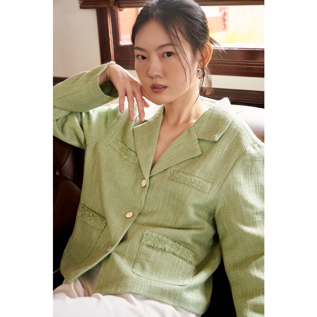 Happy Zoo - Áo khoác tweed pijama ( 2 màu )
