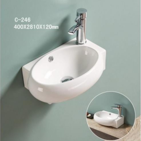 Chậu lavabo mini treo góc hoặc thẳng phong cách tinh tế, siêu nhỏ