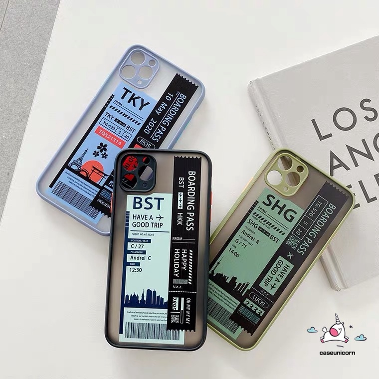 Ốp lưng bảo vệ máy ảnh họa tiết vé máy bay iPhone 11 12 Pro Max 12mini  8plus 7plus 11Pro Max X XS MAX XR 6 6s 8 7 Plus | BigBuy360 - bigbuy360.vn