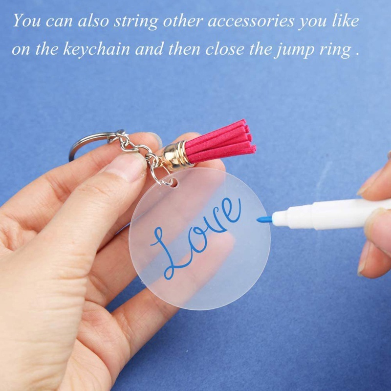 Set 324 Đĩa Tròn Acrylic Trong Suốt Làm Móc Khóa