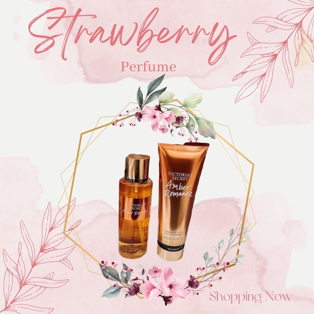 COMBO xịt thơm và dưỡng ẩm Victoria Secret Amber Romance