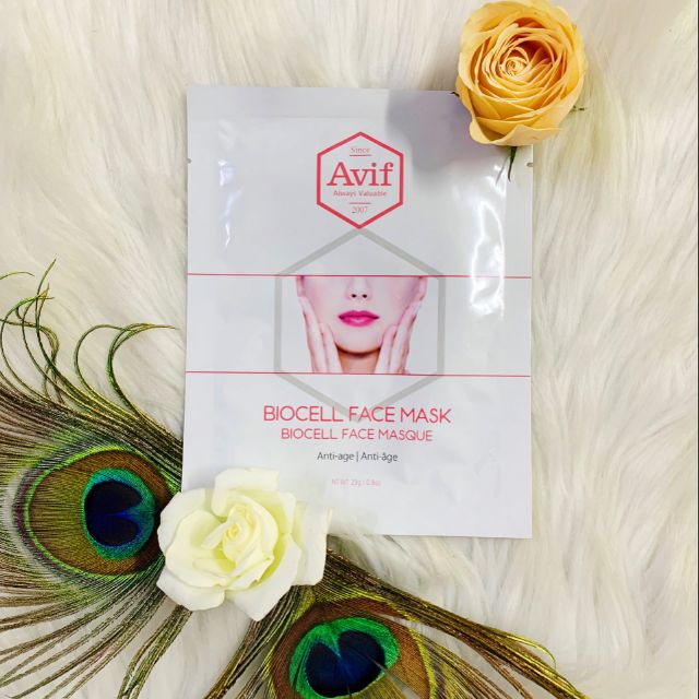 Mặt Nạ Dừa Tươi Chống Lão Hóa Da Avif Biocell Màu Cam Avif Mask