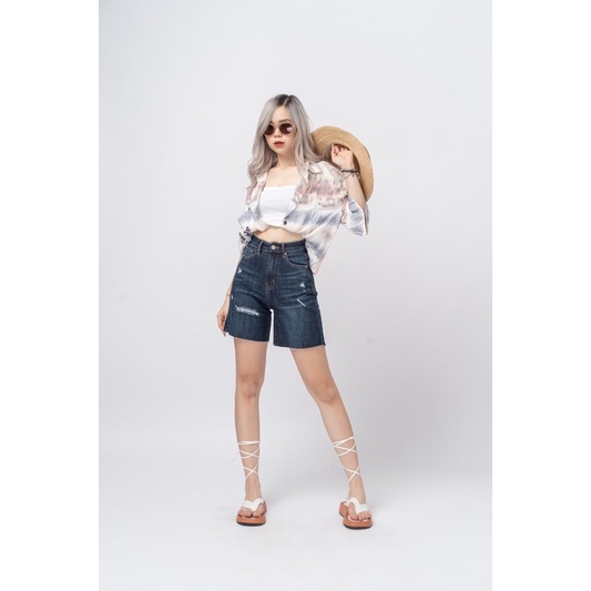 Quần Đùi biker rách MD 2 màu•MIDDUA SHOP