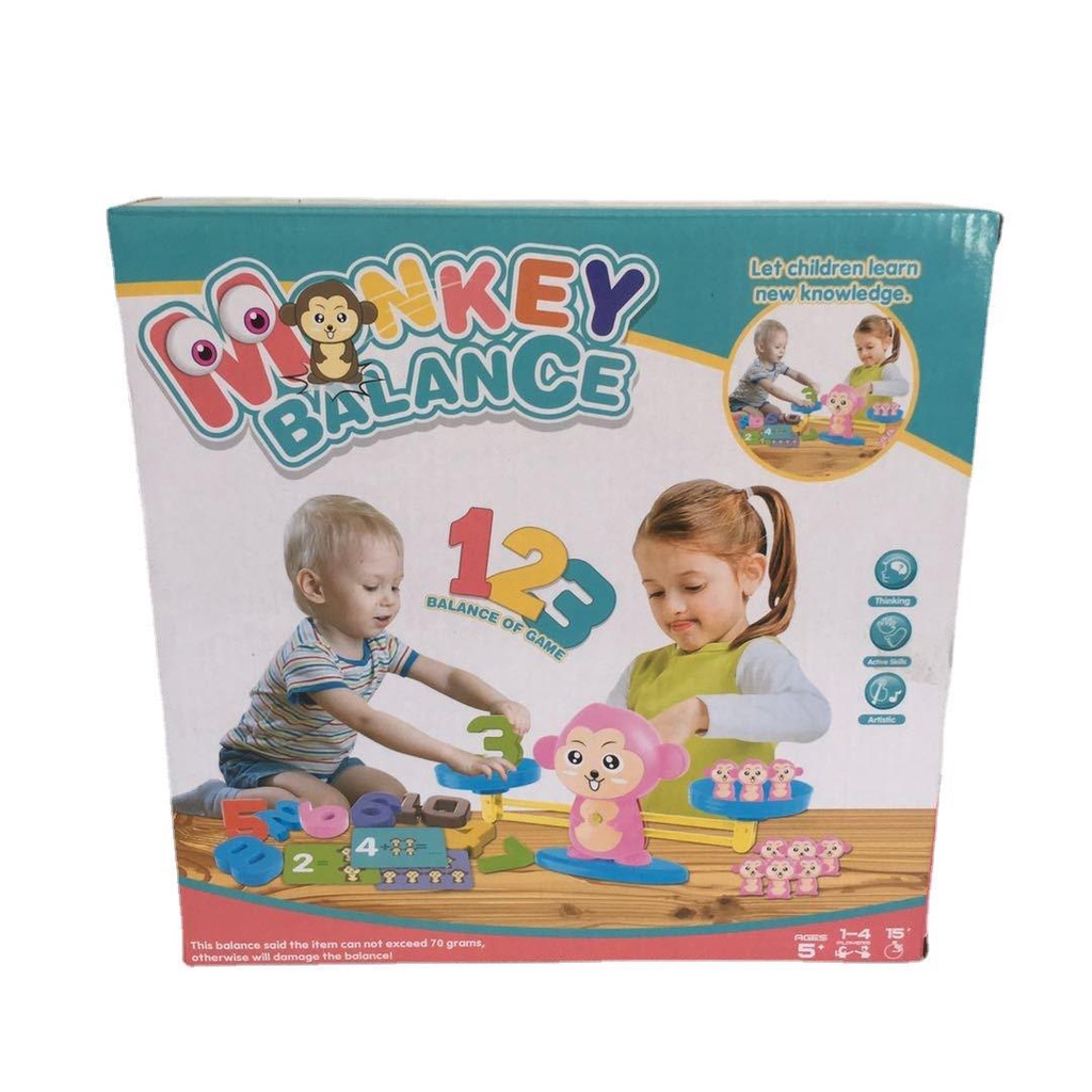 Đồ chơi montessori cân khỉ thăng bằng học toán đồ chơi toán học hỗ trợ học toán và tính phép tính hiệu quả