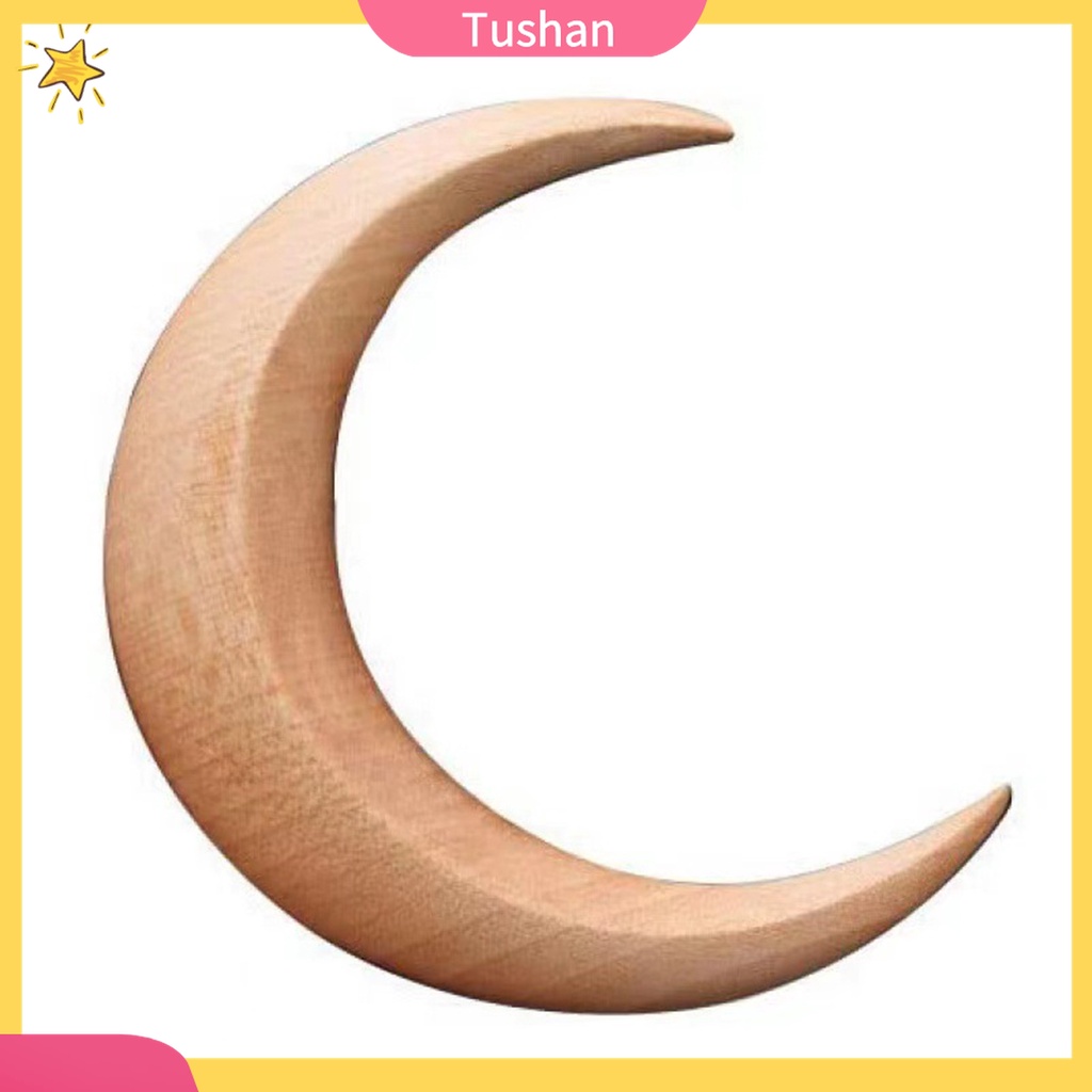 Trâm Cài Tóc Bằng Gỗ Khắc Họa Tiết Mặt Trăng Khuyết Phong Cách Cổ Điển Thanh Lịch Dành Cho Nữ