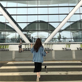 Áo khoác bò oversized hàng Quảng Châu