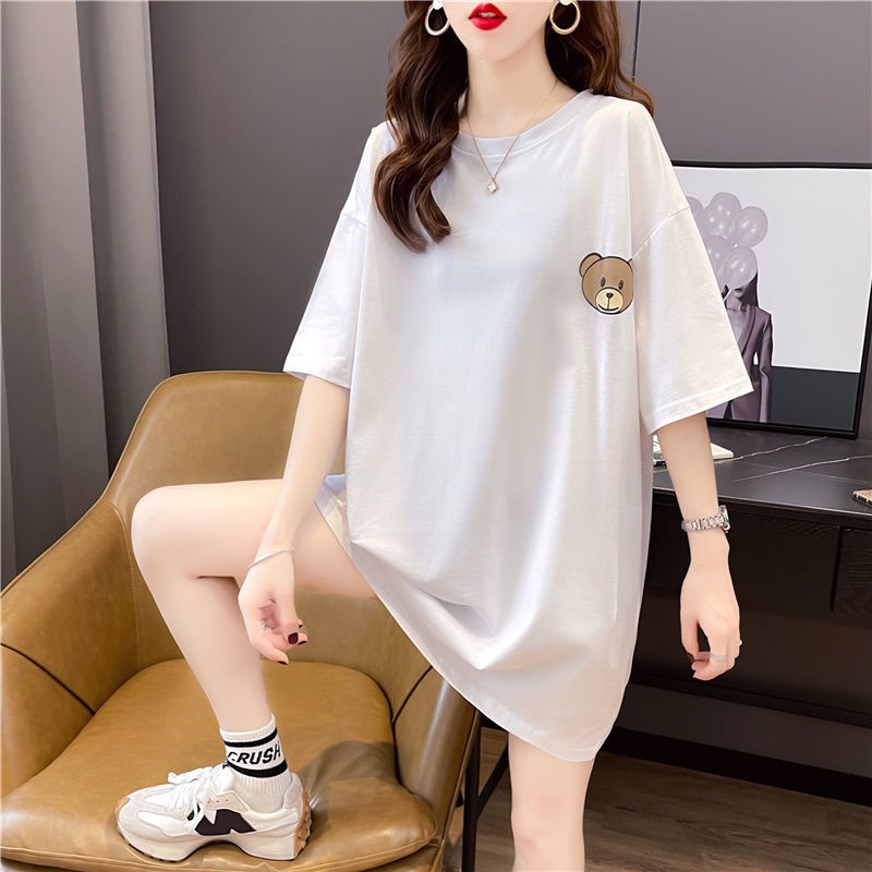 Áo phông nữ from rộng hàng may kỹ chất cotton co dãn thoáng mát size đến 70kg | BigBuy360 - bigbuy360.vn