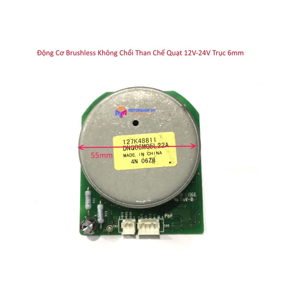 MTS ĐỘNG CƠ BRUSHLESS KHÔNG CHỔI THAN CHẾ QUẠT 12V-24V TRỤC 6MM