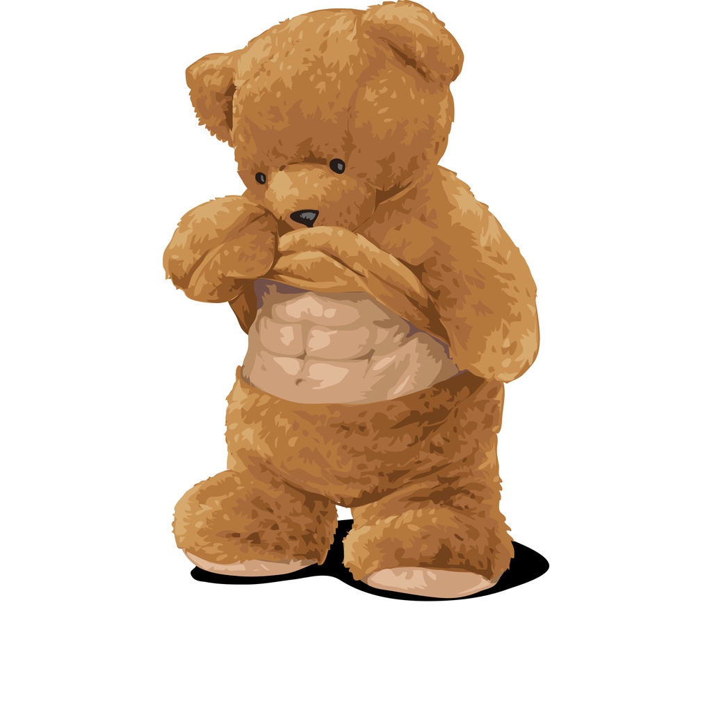 - Hình Gấu Teddy TD15 in bằng bàn ủi, bàn là