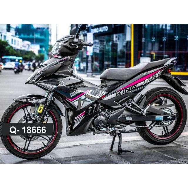 Tem rời Mxking dán xe đen