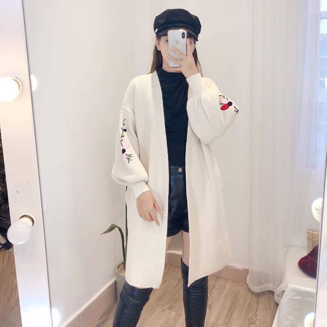 Áo khoác len dáng dài