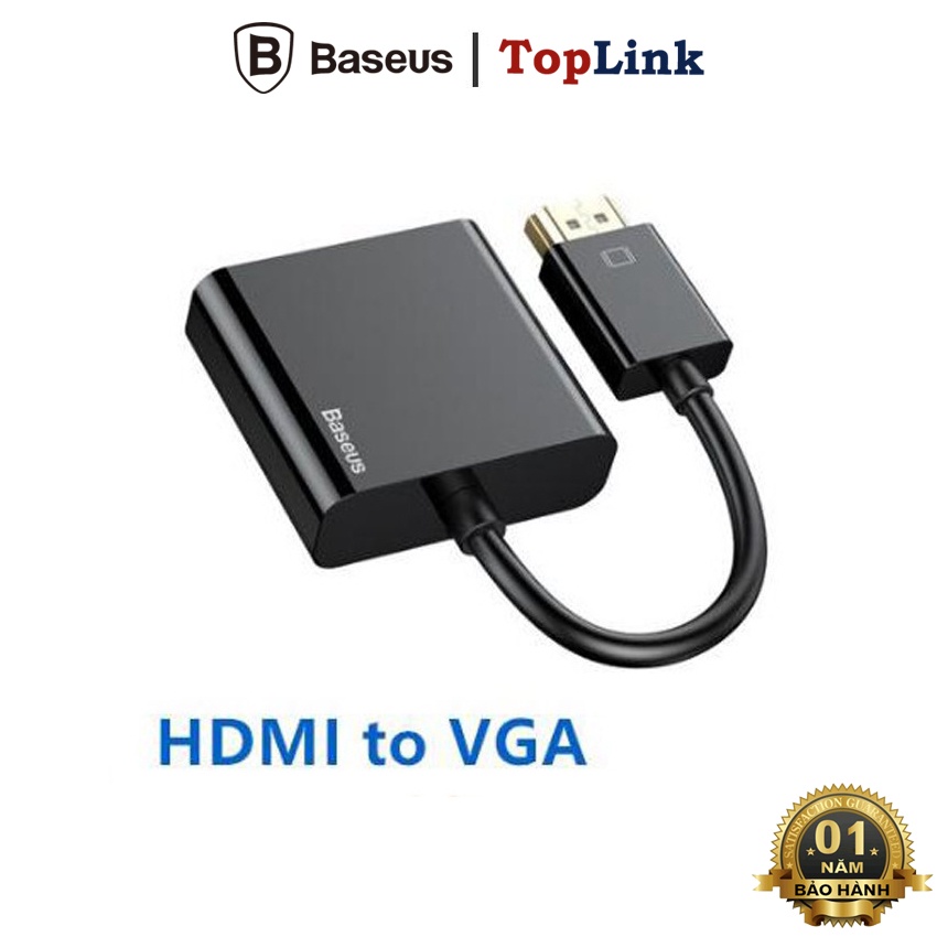 Bộ Chuyển Đổi Hdmi Sang Hdmi 1080p Nam Sang Vga Cho Bộ Chia Màn Hình Pc Laptop Hdtv Vga Hdmi - Thương Hiệu Baseus