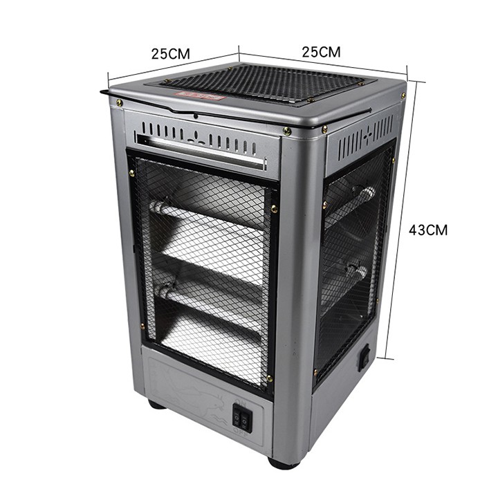 Máy sưởi - Lò sưởi 5 chiều NSB CÓ THỂ NƯỚNG ĐỒ với công suất 2000w, tự ngặt khi đổ