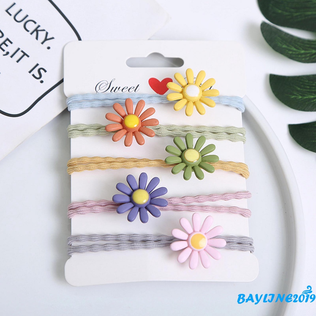 Dây buộc tóc đính bông hoa xinh xắn thời trang dành cho nữ
