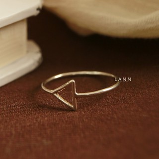 Nhẫn tam giác rỗng BẠC S925 LANN R194