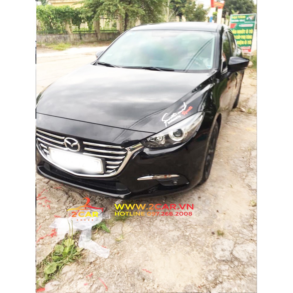 Ốp Trang Trí Mặt Ca lăng Mazda 3 2016-2019, Mạ Crom Cao Cấp