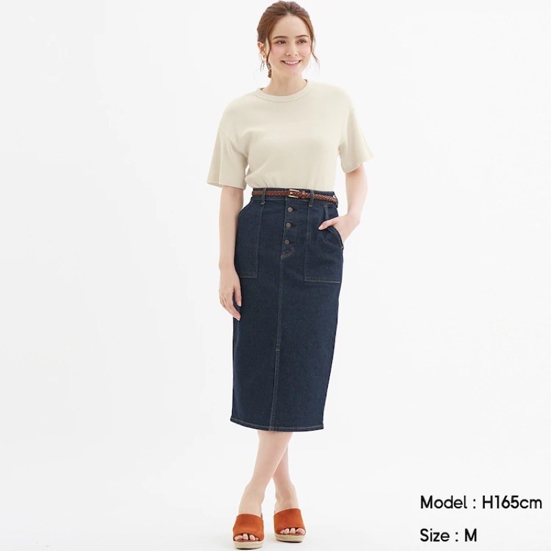 Chân Váy Denim Uniqlo Midi Thời Trang Trẻ Trung