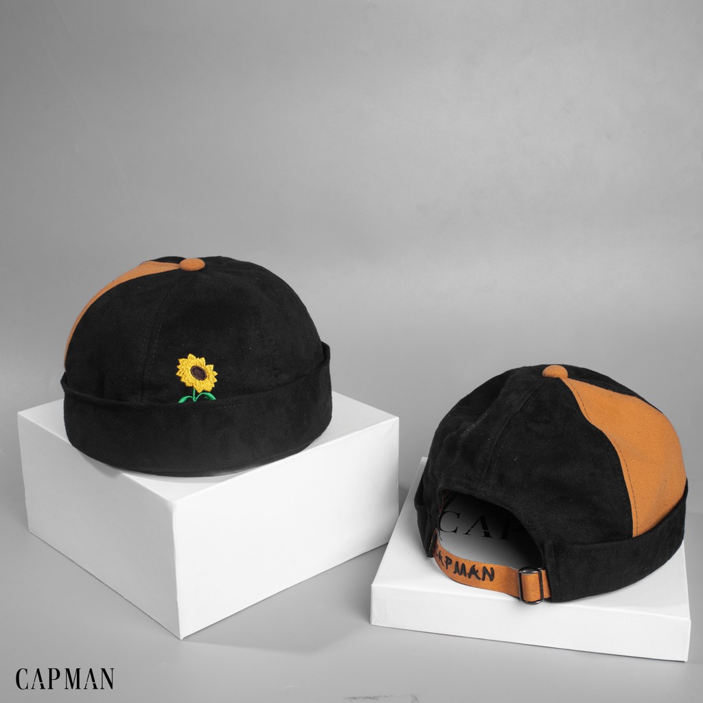 Mũ beanie không vành CAPMAN phong cách Hàn Quốc CM110 màu đen