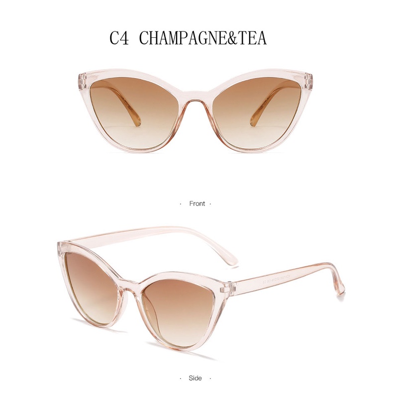 2021 New Fashion Cat Eye Sunglasses Simple Trend Street Style Jelly Color Ladies Sunglasses