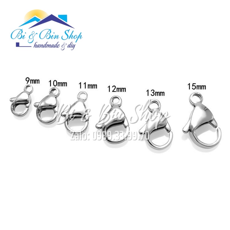 10 Móc Khoá Càng Cua Cao Cấp Không Gỉ làm Trang Sức Handmade