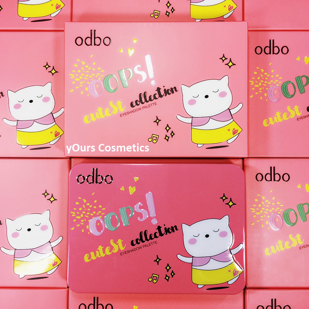 [Auth Thái] Bảng Mắt Odbo Oops Có Nhũ Tông Hồng Đào - Bảng Phấn Mắt Odbo Có Nhũ Tông Hồng Phấn - Màu Mắt Odbo Tông Hồng