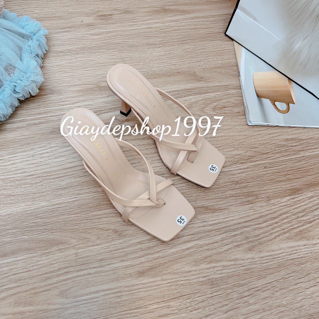 Giày cao gót quai mảnh cao 7cm, giày cao gót sỏ ngón gót nhọn hàng đẹp - mã DDDDDD