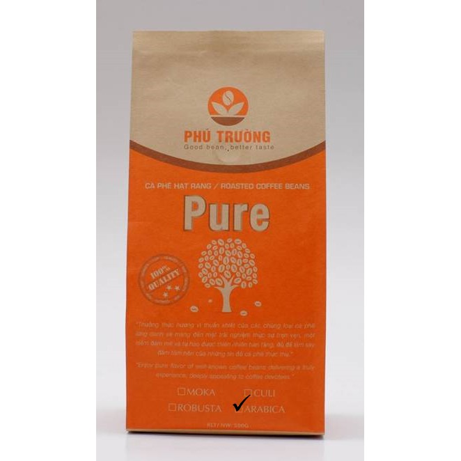 Cà phê hạt Pure - Arabica 500gr (MS: PA5)