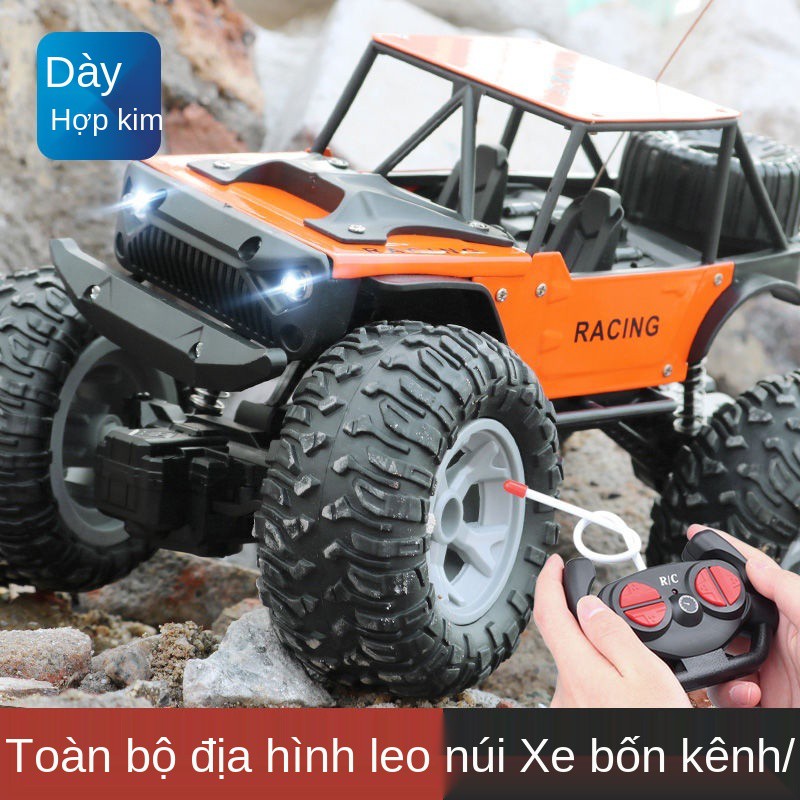 Xe địa hình điều khiển từ xa hợp kim lớn ô tô điện trẻ em đồ chơi leo núi tốc độ cao đua có thể sạc lại