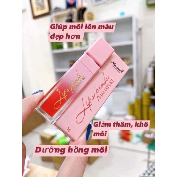 Son Dưỡng Hồng Môi Lips Pink HanaYuki Chính Hãng