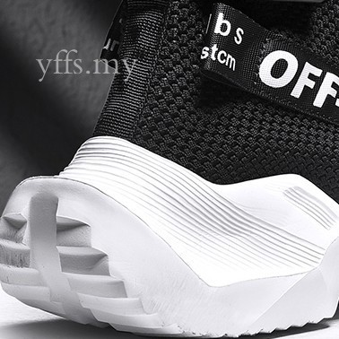Giày thể thao nam cổ cao phong cách Off-White cá tính | BigBuy360 - bigbuy360.vn