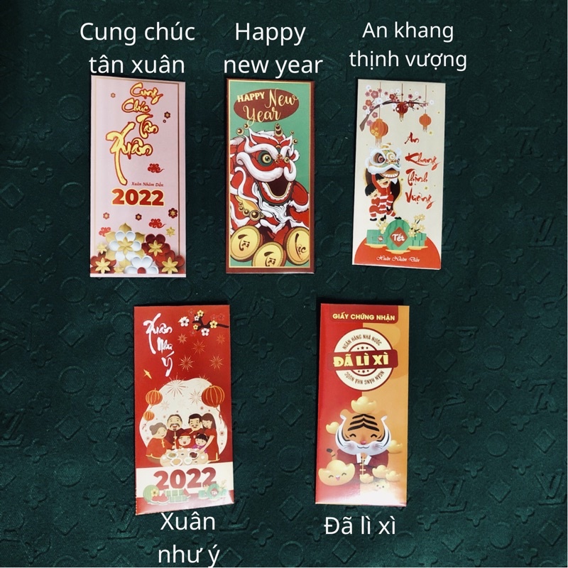 Combo 10 Bao Lì Xì Tết Giá 20k Kiểu Truyền Thống Siêu Đẹp 2022 - Được Chọn Mẫu - Ảnh Thật Shop Tự Chụp.