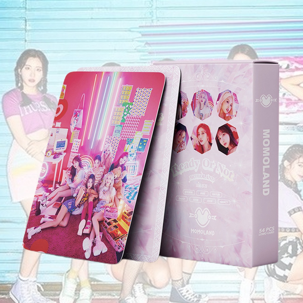 Set 54 Tấm Thẻ Lomo In Hình Nhóm Nhạc Momoland Dùng Để Trang Trí Album Ảnh