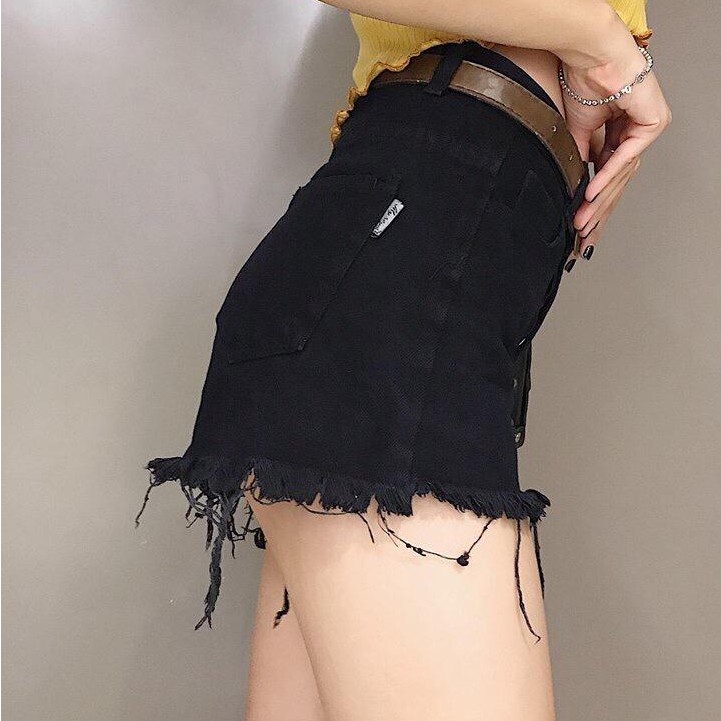 Quần Short Kaki Tua Rua Nữ Cạp Cao Nhiều Size Dễ Phối Đồ Cho NỮ Đi Chơi Đi Học Kiểu Dáng Cá Tính