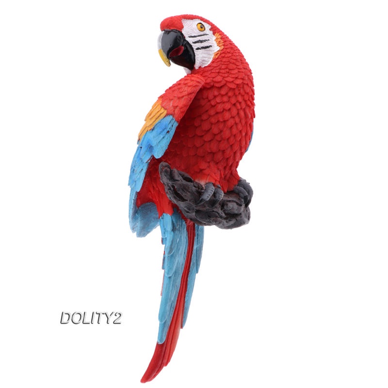 Đồ trang trí Chim Vẹt Bằng Nhựa Resin Tự Nhiên Nhiều Màu Sắc Để Bàn Trang Trí