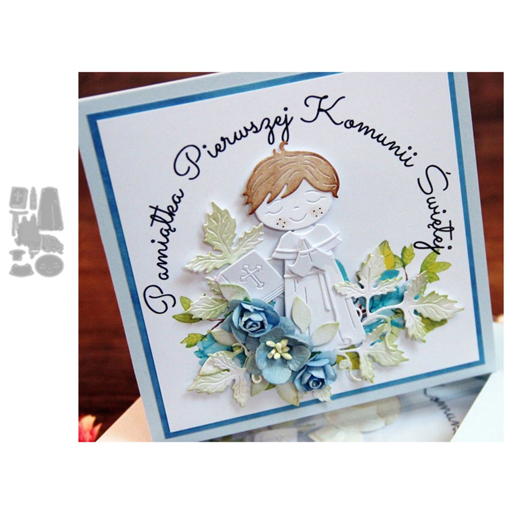 Khuôn Cắt Giấy Làm Từ Kim Loại Hình Bé Trai / Bé Gái Trang Trí Scrapbook